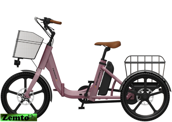 NEU: Elektro Dreirad Mini Zemto Triogo Lux, 20 Zoll Wein-rot matt